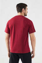 Solid Cotton Relaxed Fit Men T-Shirt