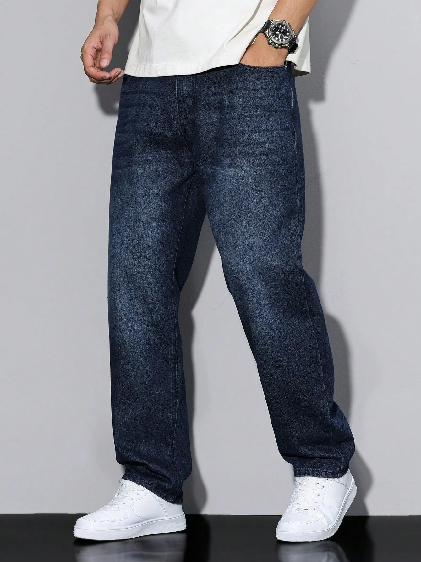 Indigo Straight Fit Jeans