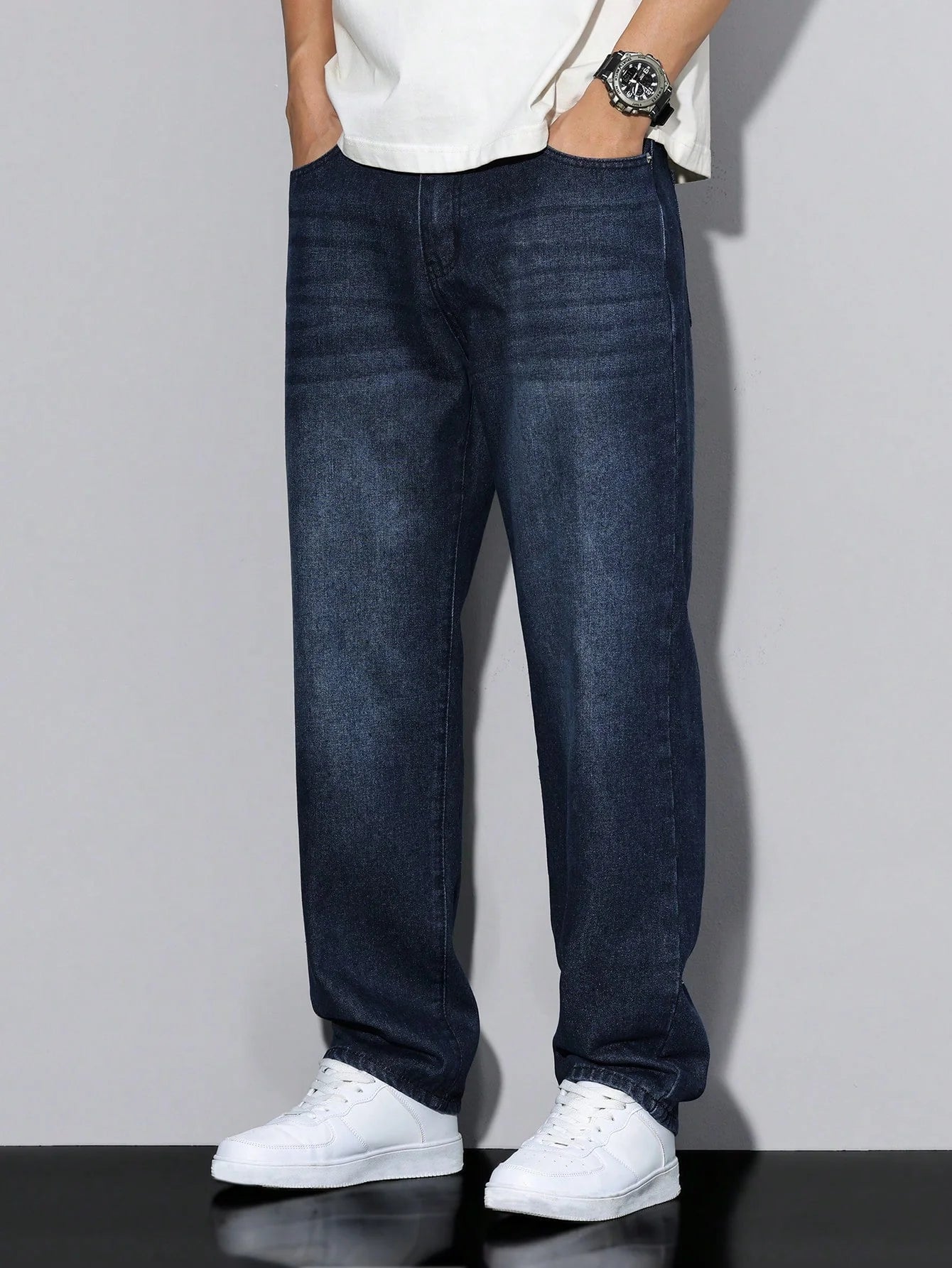 Indigo Straight Fit Jeans